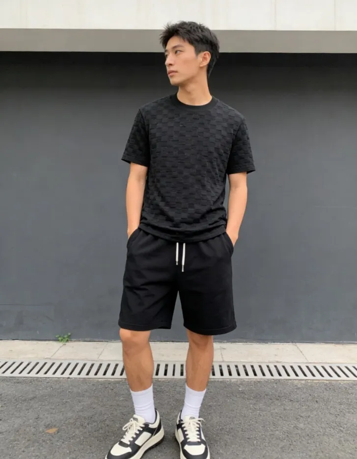 Louis Vuitton/Louis Vuitton presbyopic checkerboard jacquard short sleeves